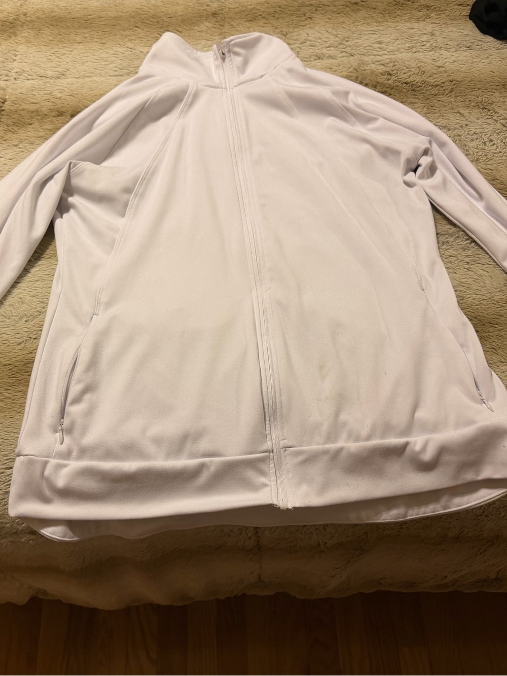 Jockey White Full-Zip Bomber Jacket